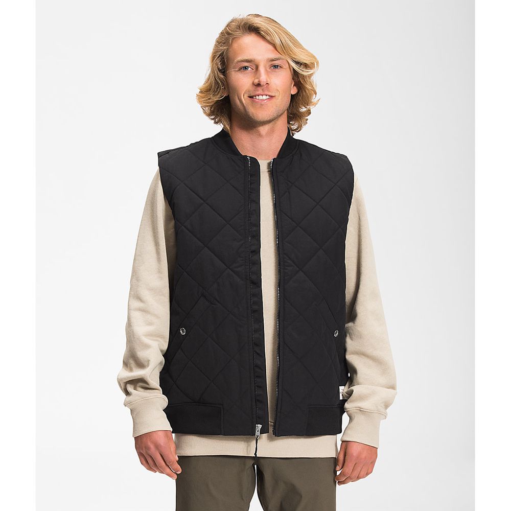 The North Face Vests Mens Australia - The North Face Cuchillo Insulated Black / Sand (KVG-482601)